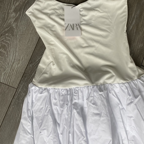 π 2024 ZARA MIXED BALLOON MIDI DRESS - Picture 6 of 6